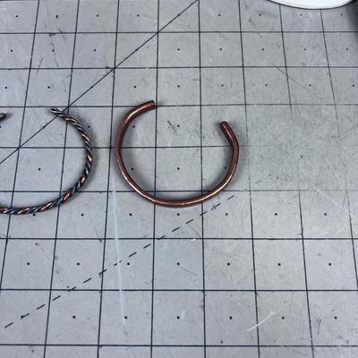 Hand Crafted Pair of Cuff Bracelets 