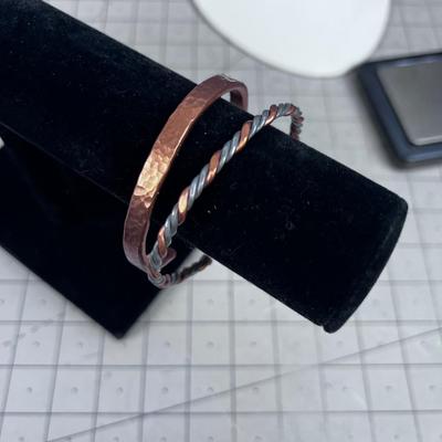 Hand Crafted Pair of Cuff Bracelets 