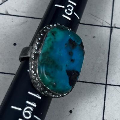 Silver Turquoise Ring OLD PAWN 