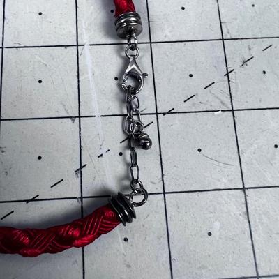 Silver 925 STAR Pendant on RED Rope