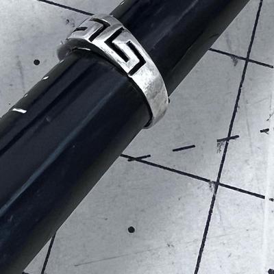 Silver Marked 925 with A GREEK KEY TEETH Design