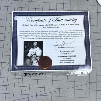 Autographed Photograph of Paul WEITZ United States Astronaut with COA 