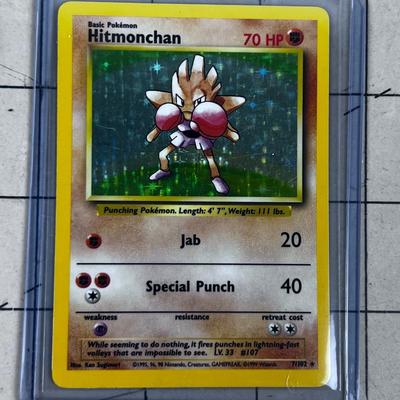 PokÃ©mon Basic  Set Card Hitmonchan Holograph