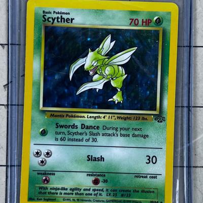 PokÃ©mon Basic  Set Card SCYTHER Holograph