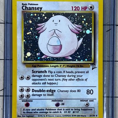 PokÃ©mon Basic  Set Card Chansey Holograph