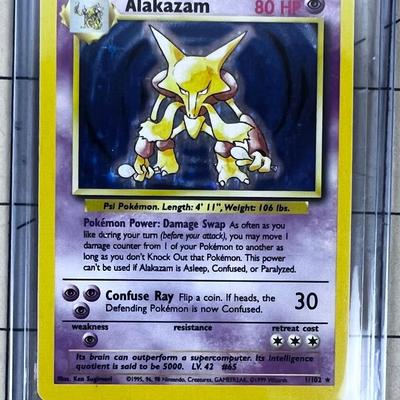 PokÃ©mon Basic  Set Card Alakazazm Holograph