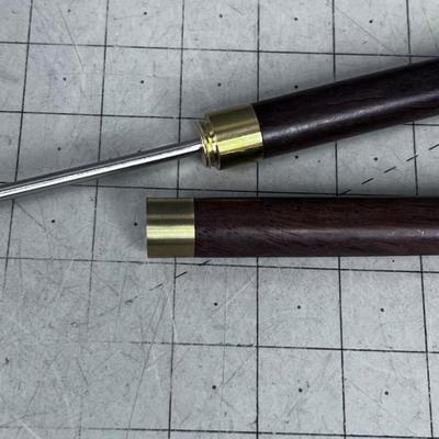 Walnut and Brass ICE PICK 