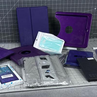 Large Lot of iPad, Kindle, Samsung: Phone and Tablets Covers