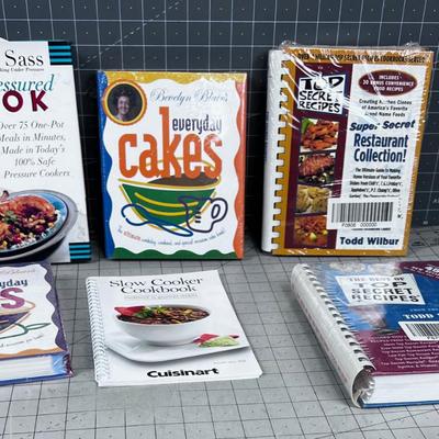 Pile of Cook Books (6) Some NEW SEALED