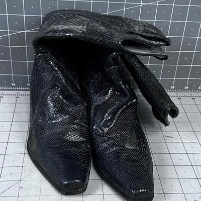 Black Snake Skin Boots 