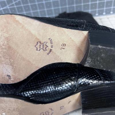 Black Snake Skin Boots 