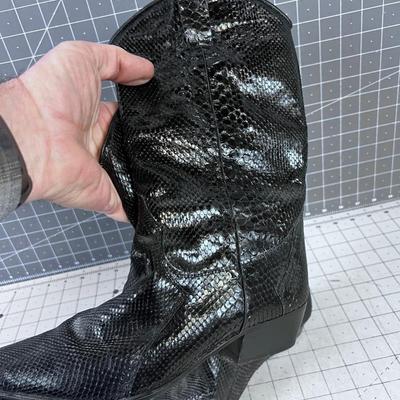 Black Snake Skin Boots 