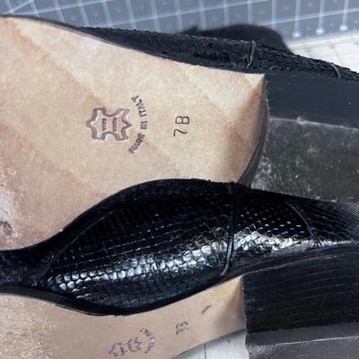 Black Snake Skin Boots 