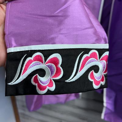BOB MACKIE Wearable ART - Jacket 100% Silk Purple 
