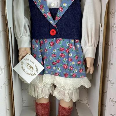  KAYE WIGGS ARTIST INTERNATIONAL 24" TERI PORCELAIN DOLL NIB DOTY 1996 