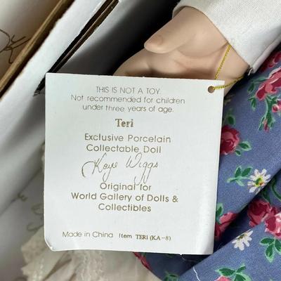  KAYE WIGGS ARTIST INTERNATIONAL 24" TERI PORCELAIN DOLL NIB DOTY 1996 