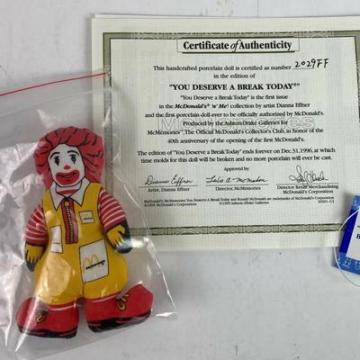  McDonalds McMemories You Deserve A Break Today Doll By Ashton Drake NIB