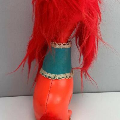  vintage JESTIA VINYL STUFFED DOG DOLL JAPAN T.K.R. 