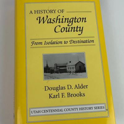  HISTORY OF WASHINGTON COUNTY UTAH 1996 ALDER & BROOKS HC DJ