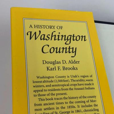  HISTORY OF WASHINGTON COUNTY UTAH 1996 ALDER & BROOKS HC DJ
