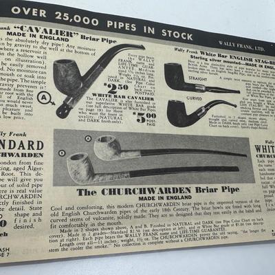 Vtg Tobacco Pipe Catalog