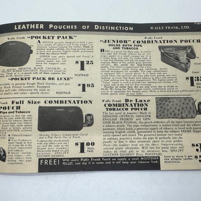 Vtg Tobacco Pipe Catalog