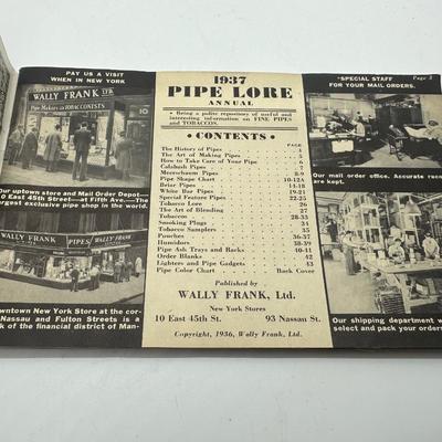 Vtg Tobacco Pipe Catalog