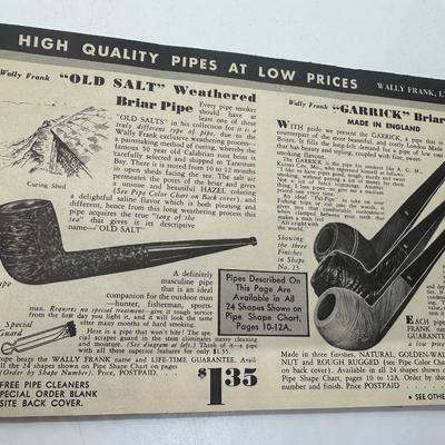 Vtg Tobacco Pipe Catalog