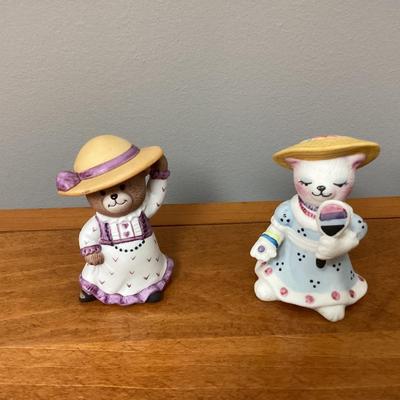 LOT OF 2 BC Bronson Porcelain Bisque Bears