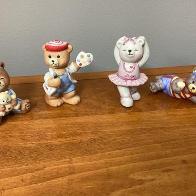 LOT OF 4 BC Bronson Porcelain Bisque Bears