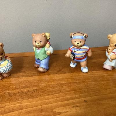 LOT OF 4 BC Bronson Porcelain Bisque Bears