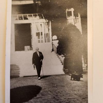 Picture of Kaiser Wilhelm at Doorn with Dog