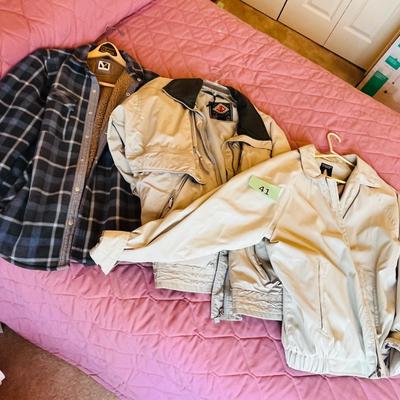 3 men's work coats