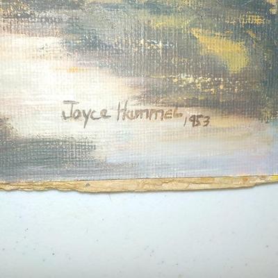 " New England Autumn 1953" original oil painting by Joyce Hammel.