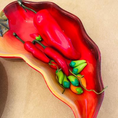 Hot peppers serving