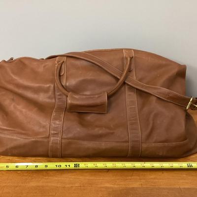 Large COACH brown leather duffel bag