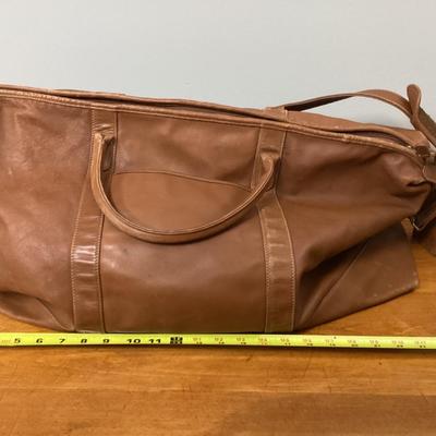 Large COACH brown leather duffel bag