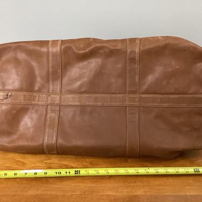 Large COACH brown leather duffel bag