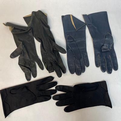 Three pairs of womenâ€™s vintage gloves