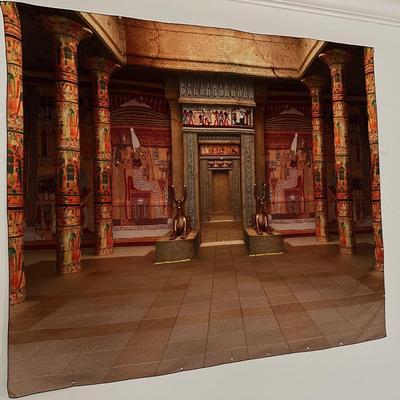 EGYPTIAN TEMPLE WALL TAPESTRY