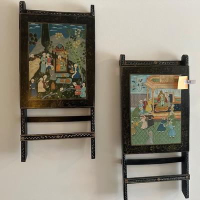 PAIR ORIENTAL HANGING WALL ART