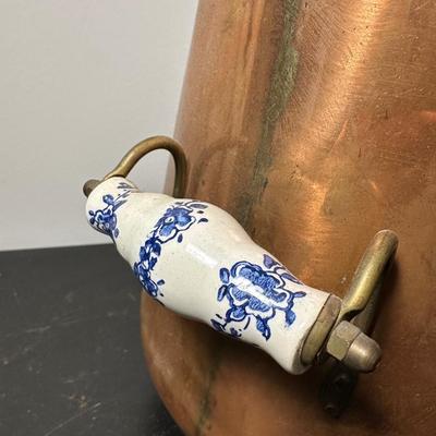 PORCELAIN HANDLE COPPER COAL ASH BUCKET