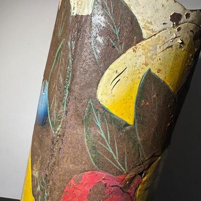 RUSTY TIN UMBRELLA STAND