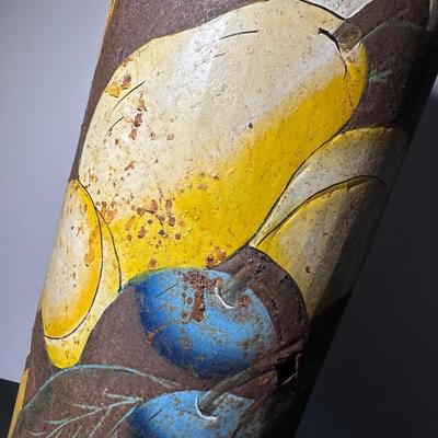RUSTY TIN UMBRELLA STAND