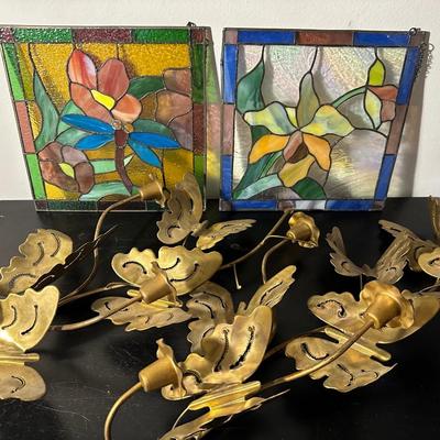 FAUX STAINED GLASS WINDOW LOT