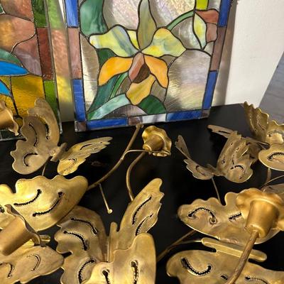 FAUX STAINED GLASS WINDOW LOT