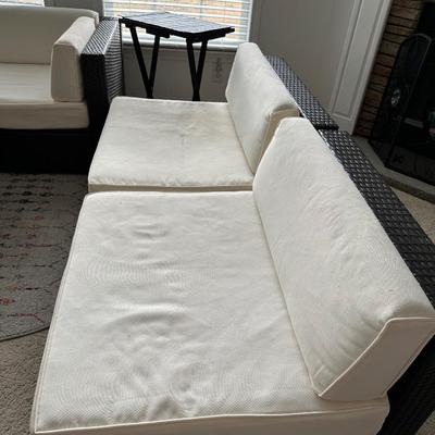 FAUX WICKER OUTSUNNY BRAND PORCH SEATING SET