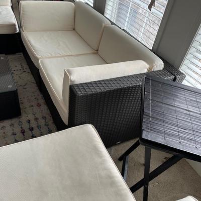 FAUX WICKER OUTSUNNY BRAND PORCH SEATING SET