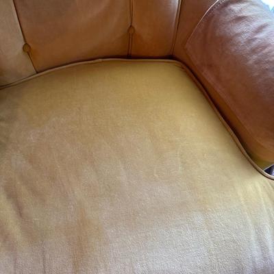YELLOW GOLD VELVET TUFFTED BACK CHAIR