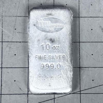 10 once Fine Silver 999.0 Italpreziosi Italy LOAF BAR!